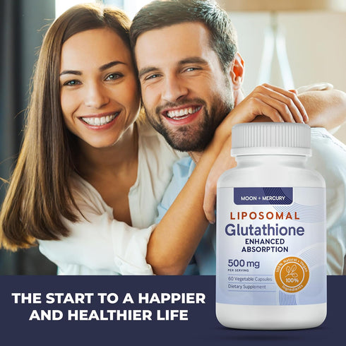 Liposomal Glutathione Capsules - Reduced Glutathione Supplement, 60 Glutathione Capsules for Antioxidant Support