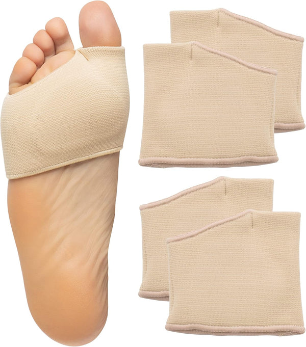 ZenToes Metatarsal Pads for Men and Women - Ball of Foot Pain Relief Cushions with Gel Inserts (Medium, Beige)