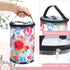 Sanwuta Flower Theme Clear Lotion Toiletry Bag, Waterproof PVC Makeup Case with Handle Zipper
