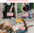 Canboc Carrying Case for Asthma Inhaler, Handheld Spacer Bag with Removable Shoulder Strap and Mesh Pocket (Rose Gold)