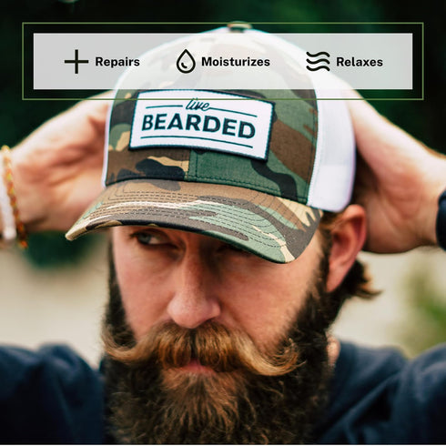 Live Bearded Beard Oil, 1 fl oz - Premium All-Natural Jojoba Hair and Skin Care for Men, Canyon Scent