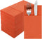 Dark Orange Napkins (50 Pack) - Disposable Linen-Feel Dinner Napkins with Built-in Flatware Pocket for Parties