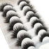 Pooplunch False Eyelashes, Cat Eye Wispy Extensions Faux Mink Lashes, Pack Short Natural Volume Fake Eyelash Strips, 7