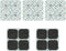 PHYTOP TENS Replacement Pads - 20pcs Universal 3.5mm Snap Electrodes Size 2x2
