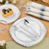 150PCS Silver Plastic Silverware Set for 50 Guests, Heavy Duty Disposable Utensils, Perfect for Wedding or Party