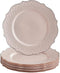 SILVER SPOONS 10 PC Heavy Duty Disposable Dessert Plates, Rose Gold Party Supplies for Baby Showers & Events