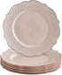 SILVER SPOONS 10 PC Heavy Duty Disposable Dessert Plates, Rose Gold Party Supplies for Baby Showers & Events