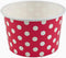 Worlds Paper Ice Cream Cups Polka Dot Paper Yogurt Cups 6OZ Pink 50