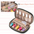 LUXJA Nail Polish Organizer Case - Holds 10 Bottles (15ml), Zipper Pockets, Black (Bag Only)