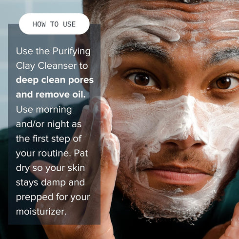 Cardon Men's Deep Pore Cleaning Clay Face Wash, 4x Better Than Charcoal for Oily, Acne-Prone Skin