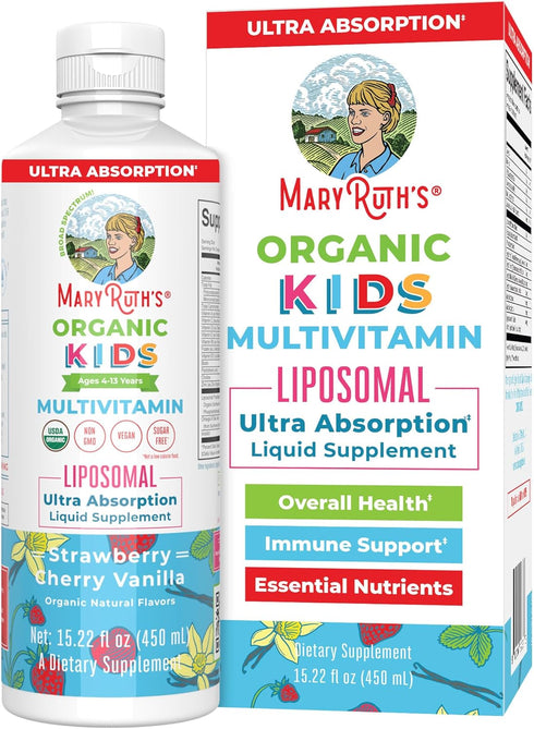 MaryRuth Organics Multivitamin for Kids - Sugar Free Liquid Vitamins, Immune Support, 15.22 Fl Oz