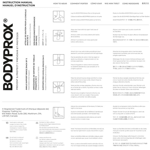 Bodyprox Ankle Support Brace, Adjustable Wrap, Breathable Neoprene Sleeve! (1 Pack)