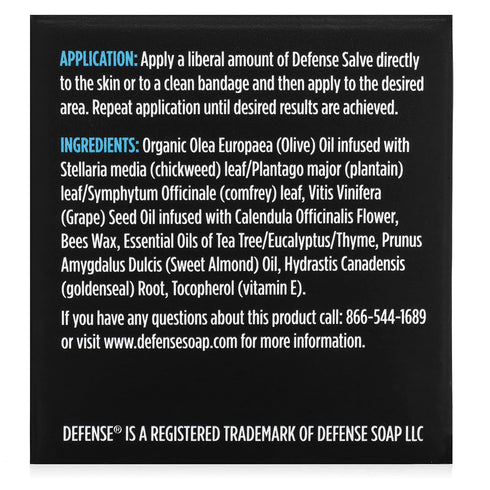 Defense Soap Organic Tea Tree Ointment | All Natural Herbal Salve for Skin, Wrestling, Jiu Jitsu, Bjj, 2 Oz Jar