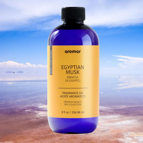 AROMAR Premium Fragrance Oil, Long-Lasting Aroma for Aromatherapy, Egyptian Musk, 8oz