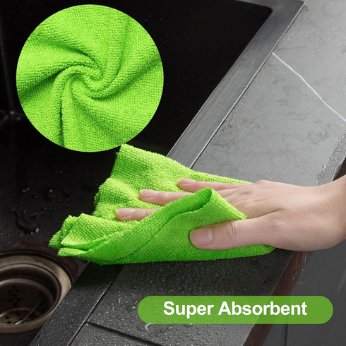 Microfiber Cleaning Cloth Roll - 80 Pack, 11.5x11.5, Tear Away Towels, Reusable and Washable Cleaning Rags