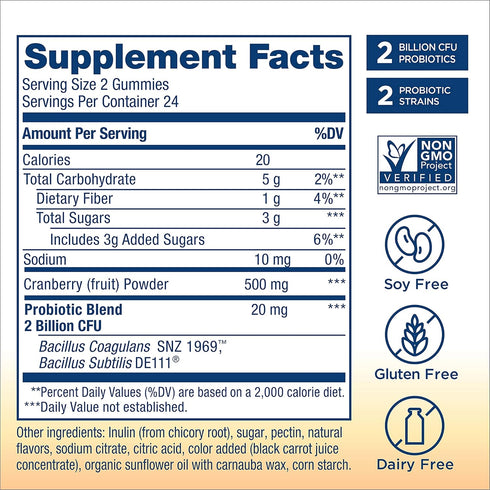 Renew Life Women's Care Cherry Prebiotic and Probiotic Gummies - 48 Count - 2 Billion CFU
