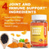 Turmeric Curcumin Gummies 500mg for Adults, with Black Pepper, Ginger Root, Vitamine C, Low Sugar Fruit Gummies, Orange Flavor - 60 Gummies