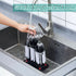Havawish 2 Pack Water Bottle Cleaning Brush with Suction Base, 3 Head Bristle Bar Glass Washer for Kitchen Tools (Novel)