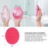 INNERNEED Soft Silicone Body Cleansing Brush, Gentle Exfoliating Shower Scrubber for All Skin Types, Pink