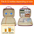 Large Travel Pill Bottle Organizer, Slim Medicine Bag, Carrier for Medications and Medical Supplies - Red Wine
