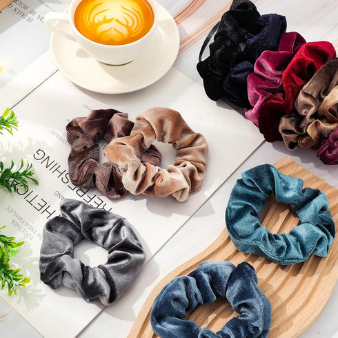 Whaline 12 Pack Hair Scrunchies Premium Velvet Scrunchy Elastic Hair Bands for Girls, Women Accessories