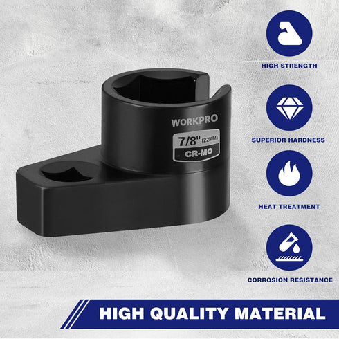 O2 3/8 7/8 22mm, Offset 6-Point O2 WORKPRO Oxygen Sensor Socket Drive x Oxygen Sensor Removal Tool Wrench, Sensor Tool