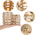 Hipiwe Makeup Brush Holder, Gold Bling Crystal Organizer for Brushes, Remote Control, and Cosmetic Tools, 2-Slot