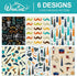 Whaline 12 Sheet Father's Day Wrapping Paper, Necktie Mustaches Watch Print for I Love You Dad Art Packaging, 19.7x27.6