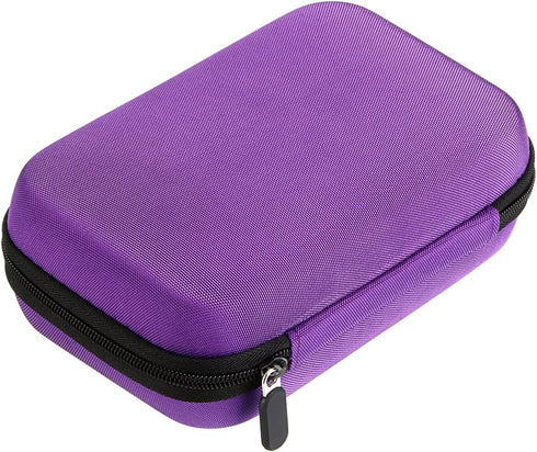 Hipiwe Hard Shell Essential Oil Carrying Case, Holds 12 Bottles, Travel Size Organizer for Essential Oils (Purple)