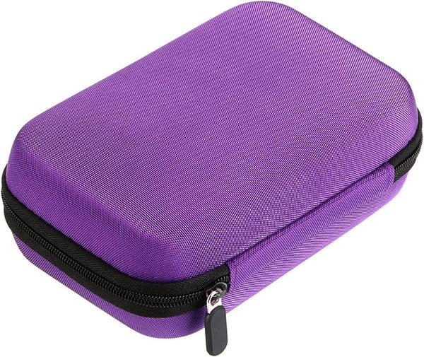 Hipiwe Hard Shell Essential Oil Carrying Case, Holds 12 Bottles, Travel Size Organizer for Essential Oils (Purple)
