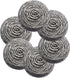 6Pcs Steel Wool Scrubbers, Flexible Pads for Cleaning Dishes, Pots, Pans, Grills, and Sinks