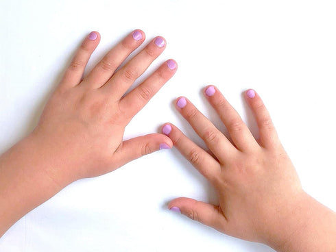 MISS NELLA BUBBLE GUM – Safe Lilac Nail Polish for Kids, Non-Toxic & Odor Free, Natural Water Based, Easy Peel Off