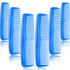 Leinuosen 12 Pieces Pocket Hair Combs Set, Plastic Fine Tooth Dressing Comb for Women and Men (Blue)