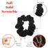 Set of 2 Solid Scrunchies in Black