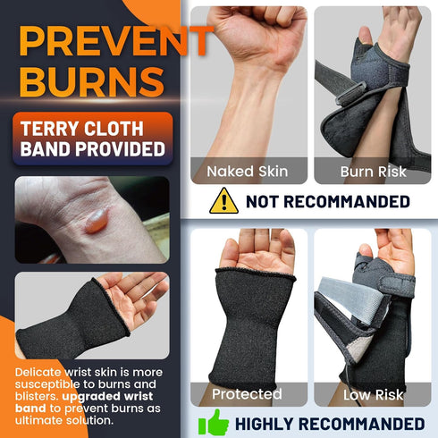 Wrist Thumb Brace Heating Pad for Arthritis and Carpal Tunnel Relief, Heated Wrap for Sprains, Left Right Hand