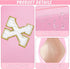 Initial Makeup Bag Personalized Preppy Travel Small Cosmetic Bag, Cute PU Pink Chenille Letter Pouch for Women