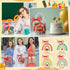 Shinylin 24 Pcs Teachers' Day Clear Gift Bags with Handles Ribbon Reusable Clear PVC Teacher Appreciation Gifts Bags