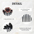 inSowni 6 Pack Luxury Sparkly Glitter Flower Leaf Rhinestone Hair Side Combs, French Twist Slides Hairpins