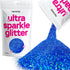 Hemway Premium Ultra Sparkle Glitter - Multi Purpose Metallic Flake for Arts Crafts, Sapphire Blue Holographic, 100g /
