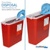 Oakridge Products 5 Quart Sharps Container for Home Use and Professional, Biohazard Needle and Syringe Disposal