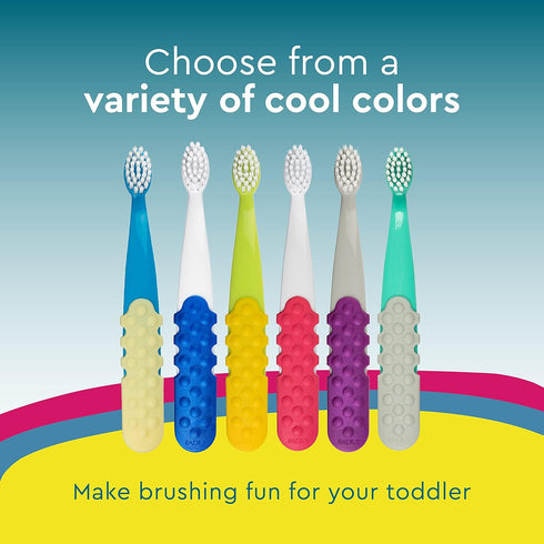 RADIUS Totz Plus Brush - Kids Toothbrush for Delicate Teeth & Gums, MintCoolGrey - Pack of 1