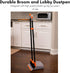 Set Set BirdRock Home Broom and Dustpan - Lobby Dust Pan - Orange and Grey Durable - Indoor or Outdoor - Sweep Combo