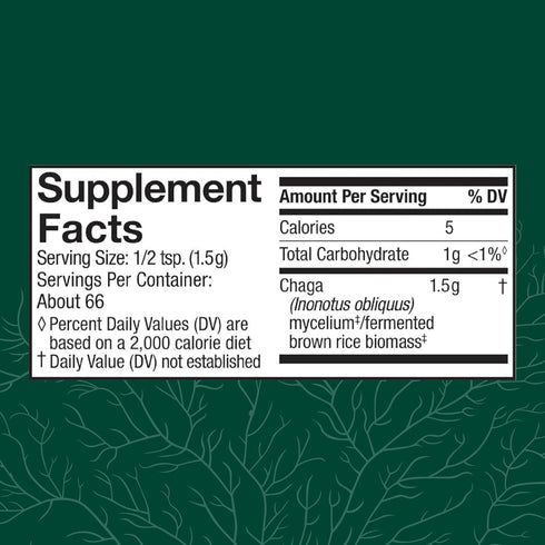 Immune 3.5 oz (66 Host Defense Chaga Powder - System Support Supplement - Chaga Mushroom Powder for Antioxidant