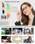 EYEURL Blue Light Blocking Readers for Women - Stylish Rectangular Frames +1.25 - 2 Pair Blue Ray Eyeglasses