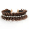 Wide Fishtail Braid Braided Headband, Crystal Deco Style Messy Hoop Elastic Non-slip Band for Women and Girls