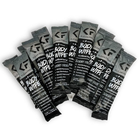Body 12-Count Wipes - Original Disposable Wipes, Individually Wrapped for Gym, Workout, Hiking, Travel, Scent Free