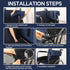 ROYALAY Wheelchair Armrest Pads, Lateral Support Anti-Rollover for Wheelchair with Adjustable Strap, High-Density Foam
