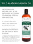 Velona Wild Alaskan Salmon Oil - 8 oz | 100% Pure Refined Oil | for Dogs & Cats - Supports Joint Function | Omega 3 Liquid Food Supplement for Pets - Natural EPA + DHA Fatty Acids for Skin & Coat