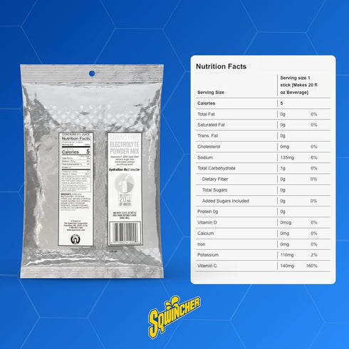 Sqwincher .11 0z Packet (Pack 50) Zero Qwik Stik, Cool Citrus, Sugar Free, Low Calorie, Low Sodium Electrolyte Powder