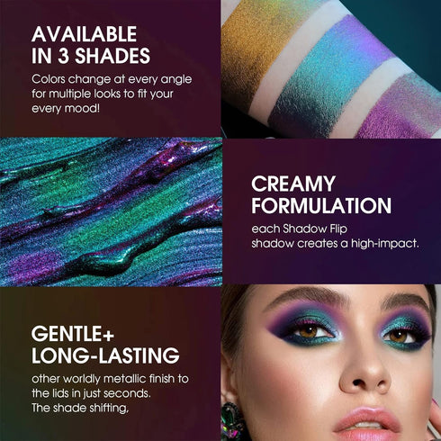 Jolilab Metallic Liquid Chameleon Eyeshadow, Long-Lasting Holographic Glitter Multichrome Makeup